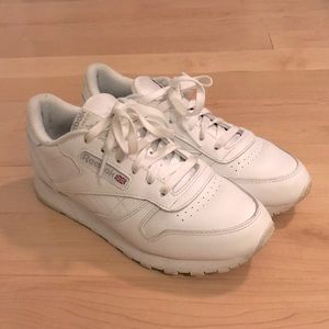 Reebok classic leather white sneakers